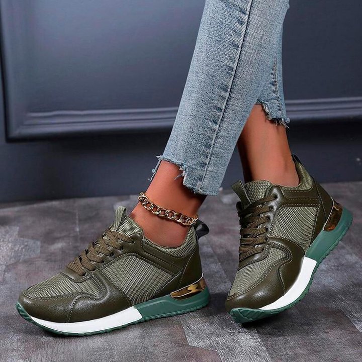 Zapatos Deportivos Ortopédicos Cómodos Con Cordones Para Mujer
