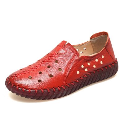 [W-Zapato] Zapatos De Cuero Genuino De Verano, Nuevos Zapatos De Mujer A La Moda, Zapatos Planos Para Mujer