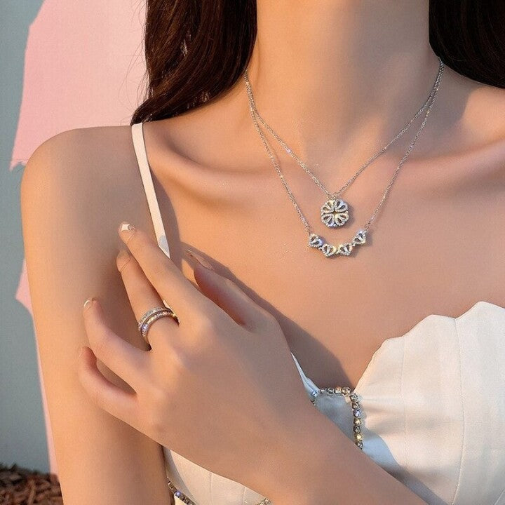 ☘Collar Con Forma De Corazón De Cuatro Hojas🎁 Los Mejores Regalos Para Sus Seres Queridos