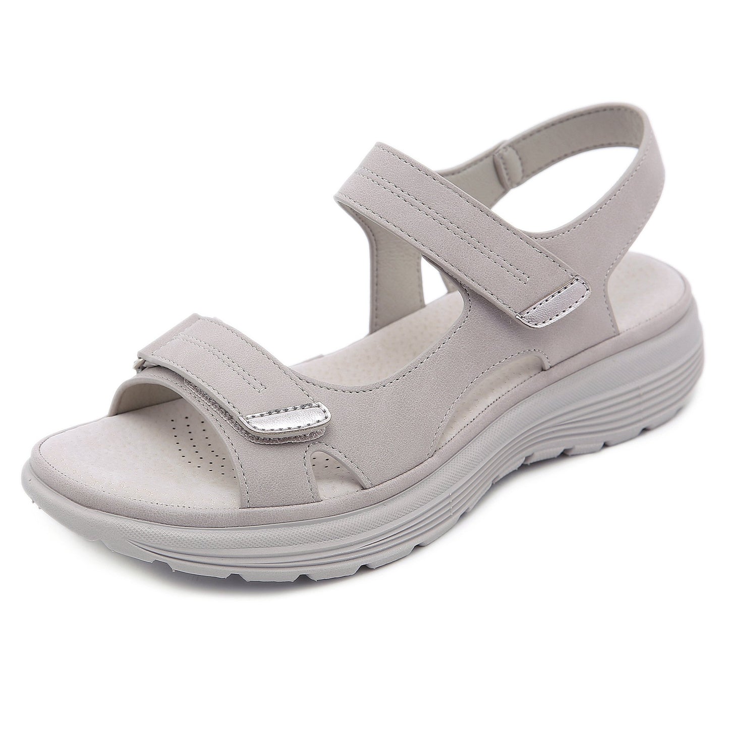 [W-Zapato] 2022 Verano Nuevas Sandalias De Cuero Estilo Deportivo Para Mujer