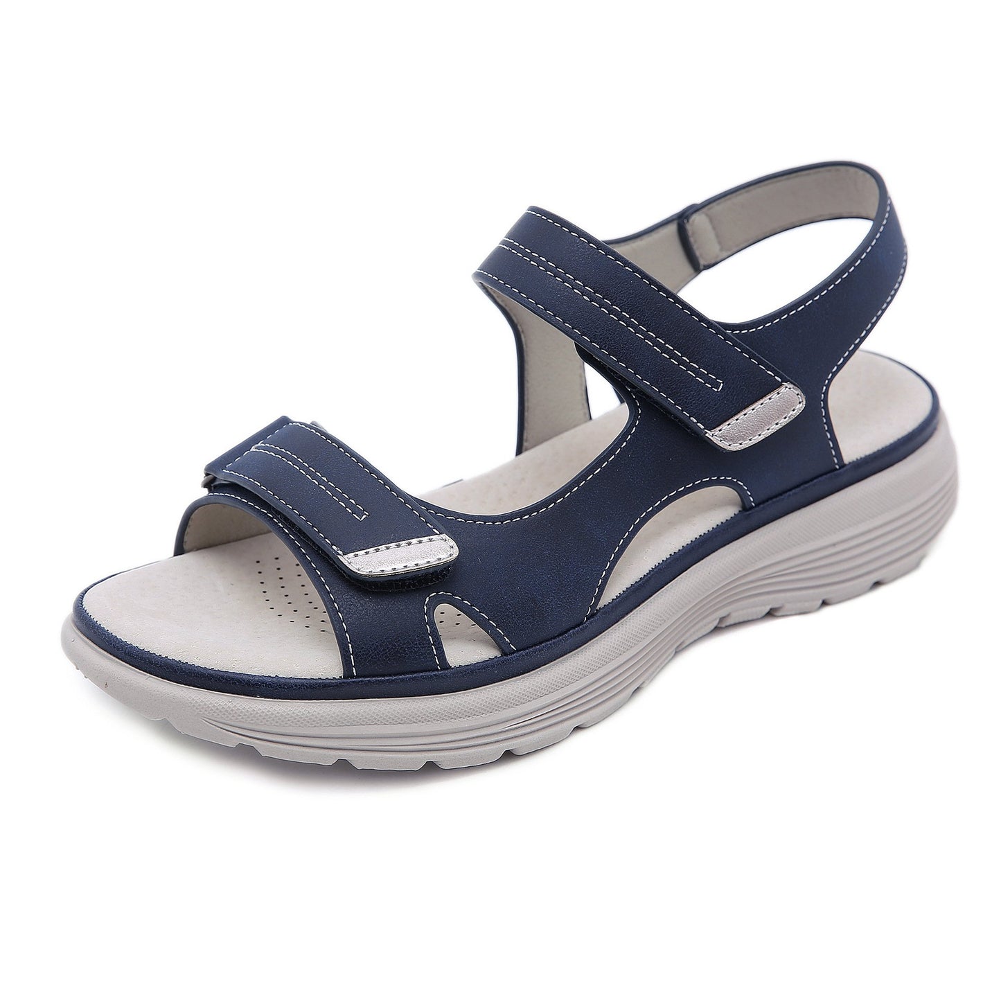 [W-Zapato] 2022 Verano Nuevas Sandalias De Cuero Estilo Deportivo Para Mujer