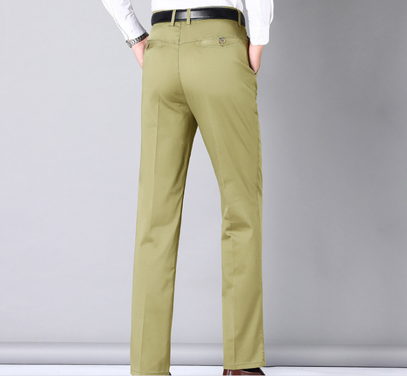 [M-Ropa] Pantalones De Traje De Seda De Hielo