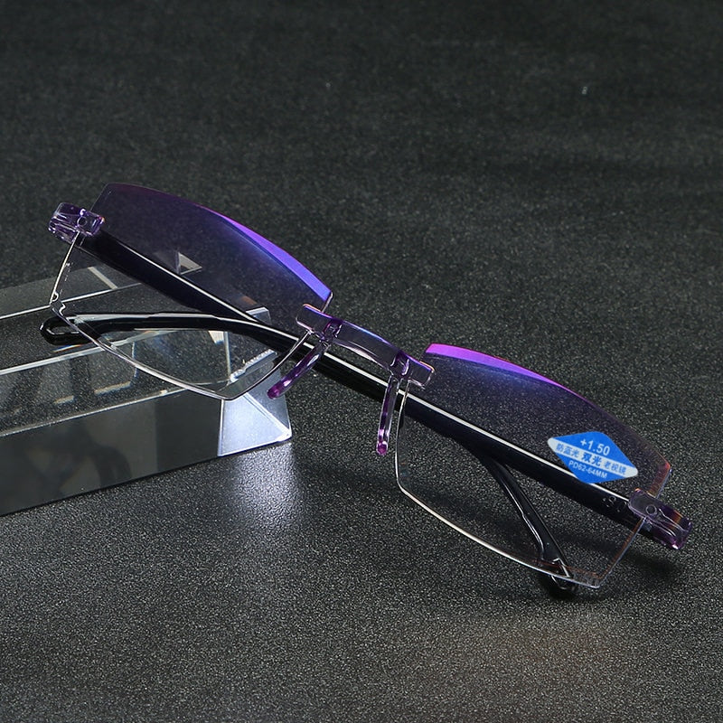 Gafas de lectura progresivas de doble propósito de alta dureza anti-luz azul