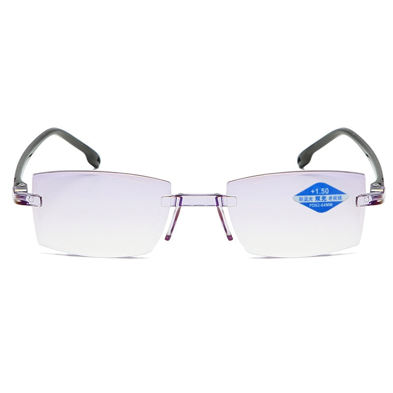 Gafas de lectura progresivas de doble propósito de alta dureza anti-luz azul