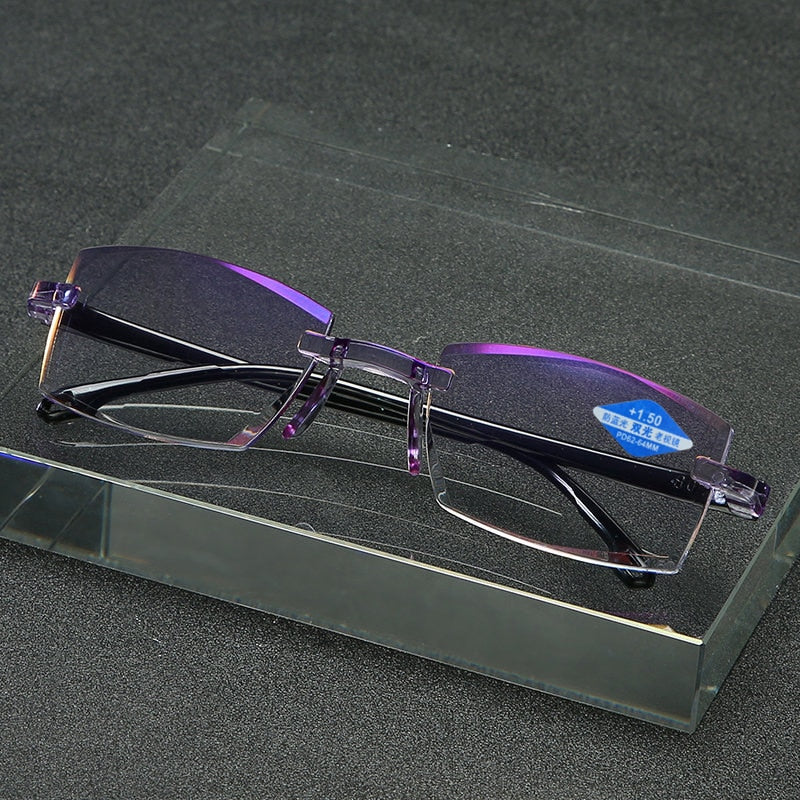 Gafas de lectura progresivas de doble propósito de alta dureza anti-luz azul