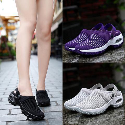 Sandalias y zapatillas casuales de tacón medio para mujer - MXbueno
