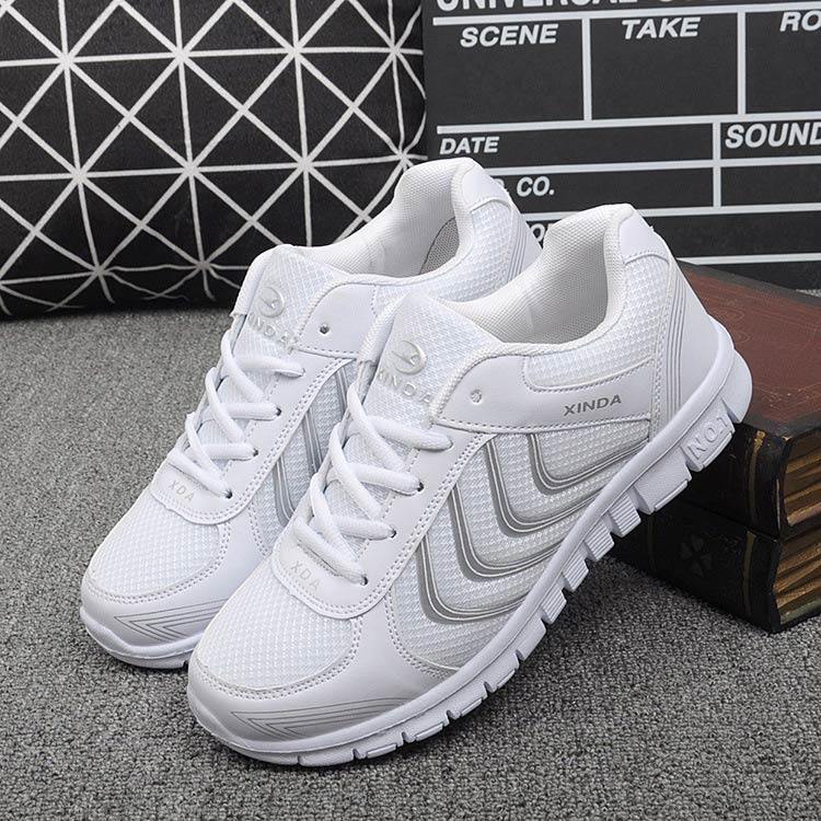 zapatos casuales de malla transpirable sólida de moda - MXbueno