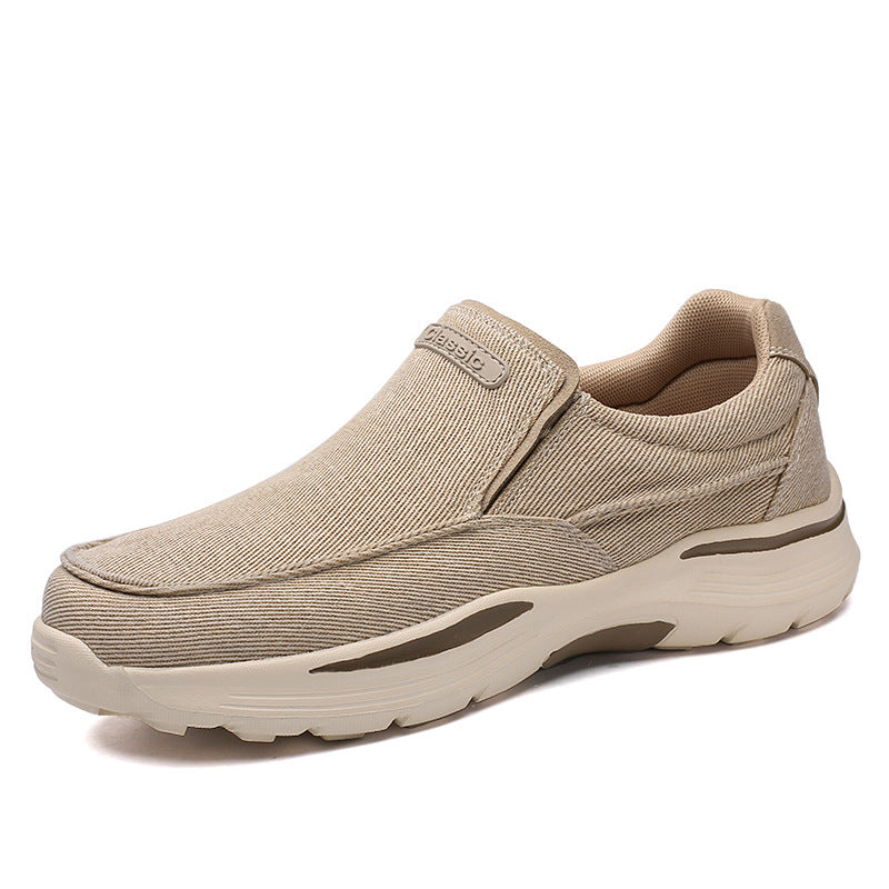 [M-Zapato] Zapatos De Lona Sin Cordones De Talla Grande Zapatos Perezosos De Cuatro Estaciones De Talla Grande