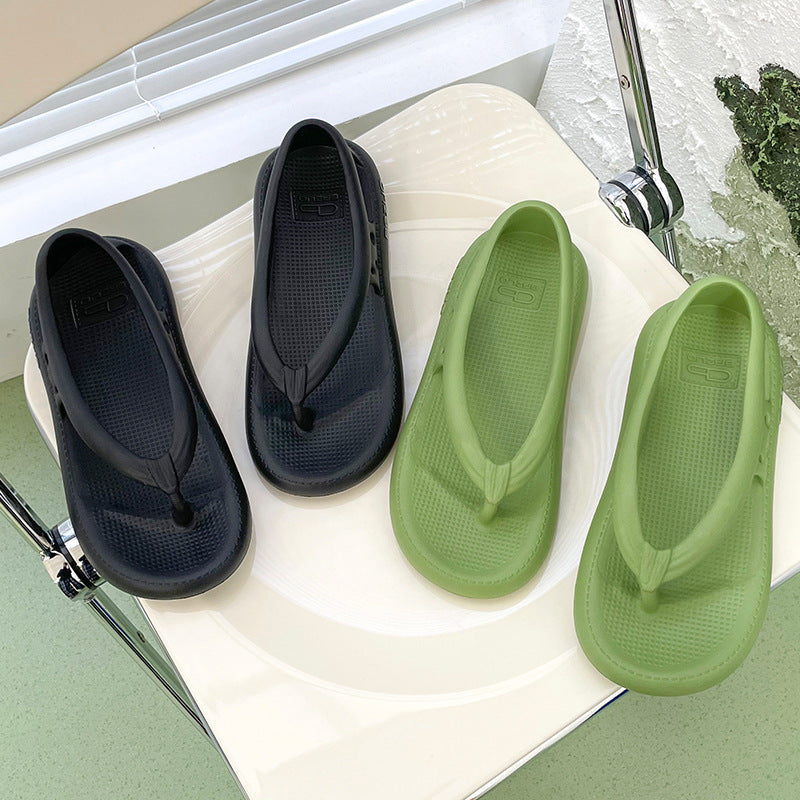 [W-Zapato] Chanclas De Dibujos Animados Mujer Verano Fondo Grueso Suelto