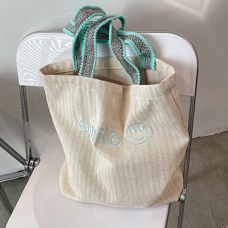 Bolso De Hombro De Lona De Gran Capacidad