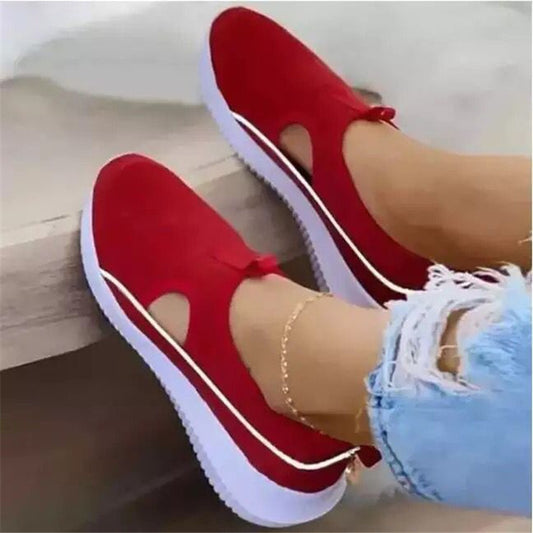 Zapatillas de deporte tejidas huecas de moda para mujer