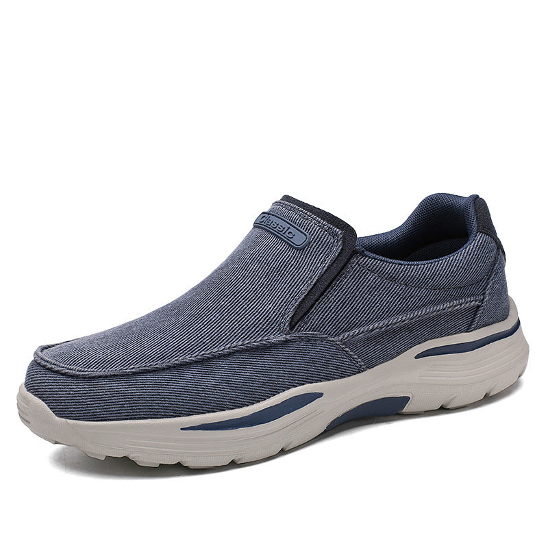 [M-Zapato] Zapatos De Lona Sin Cordones De Talla Grande Zapatos Perezosos De Cuatro Estaciones De Talla Grande