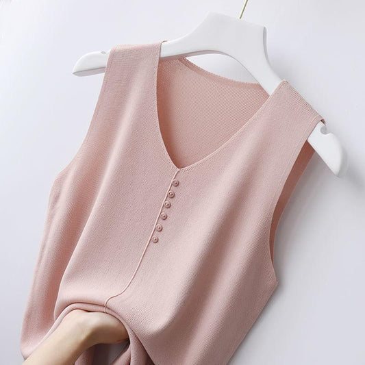 [W-Ropa] Camisola De Punto De Seda Helada