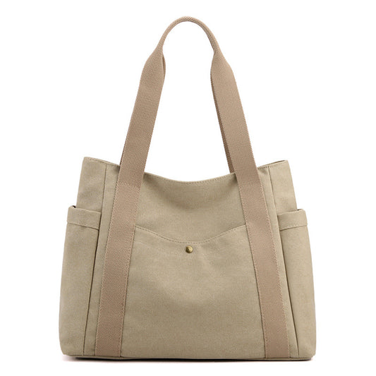 [W-Bolso] Bolso Tote De Lona De Gran Capacidad
