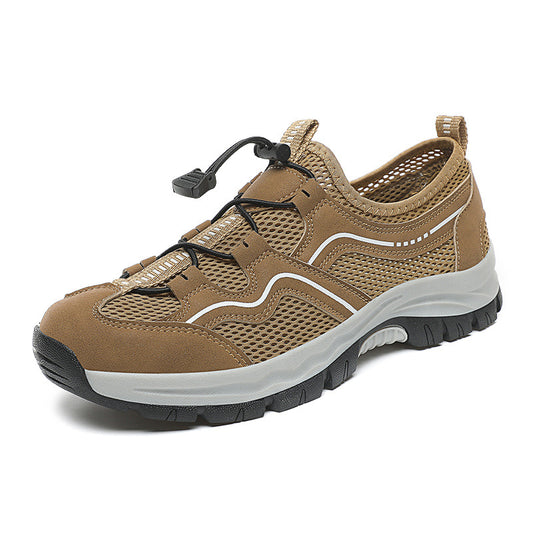 [M-Zapato] Zapatos Casuales Al Aire Libre Zapatos De Malla De Escalada Deportivos Transpirables De Cuero Para Hombres Senderismo