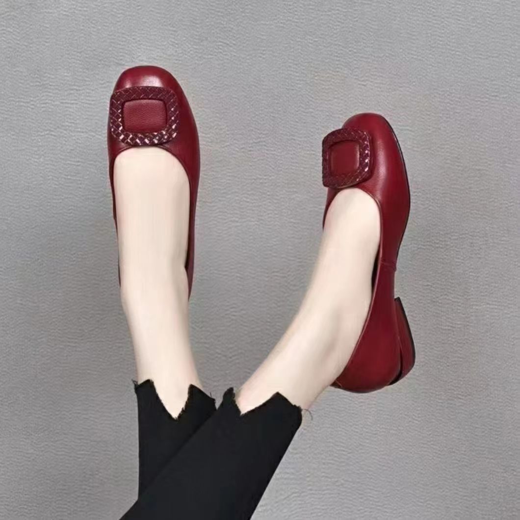 [W-Zapato] Zapatos Cómodos De Pura Piel De Vaca