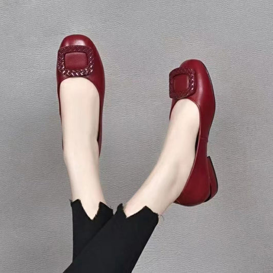 [W-Zapato] Zapatos Cómodos De Pura Piel De Vaca