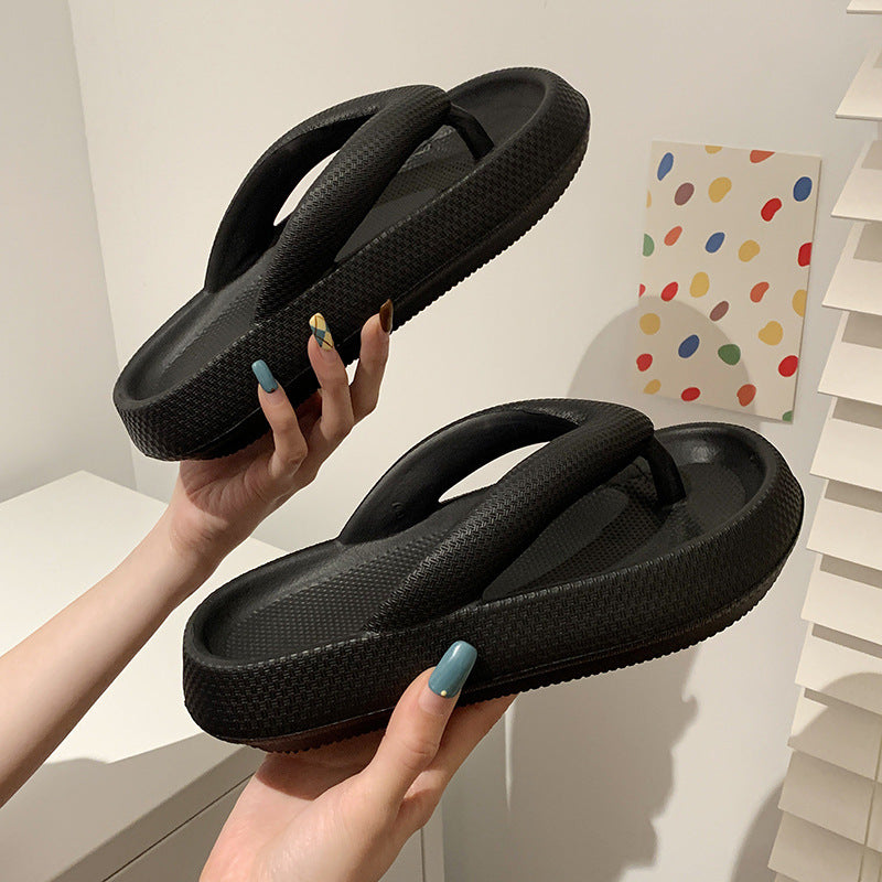 [W-Zapato] Chanclas De Dibujos Animados Mujer Verano Fondo Grueso Suelto