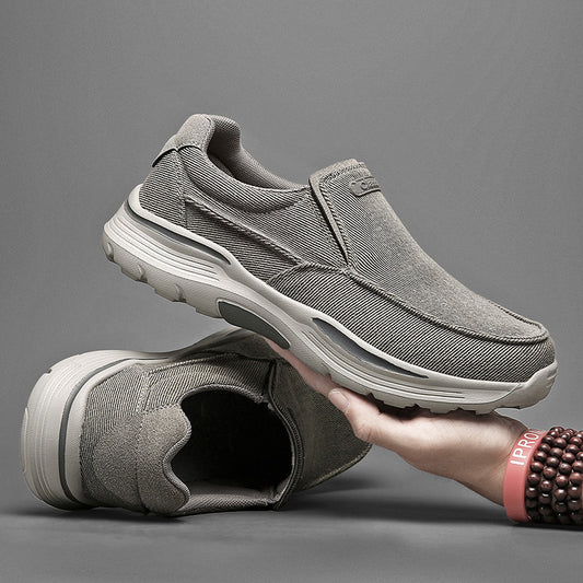 [M-Zapato] Zapatos De Lona Sin Cordones De Talla Grande Zapatos Perezosos De Cuatro Estaciones De Talla Grande