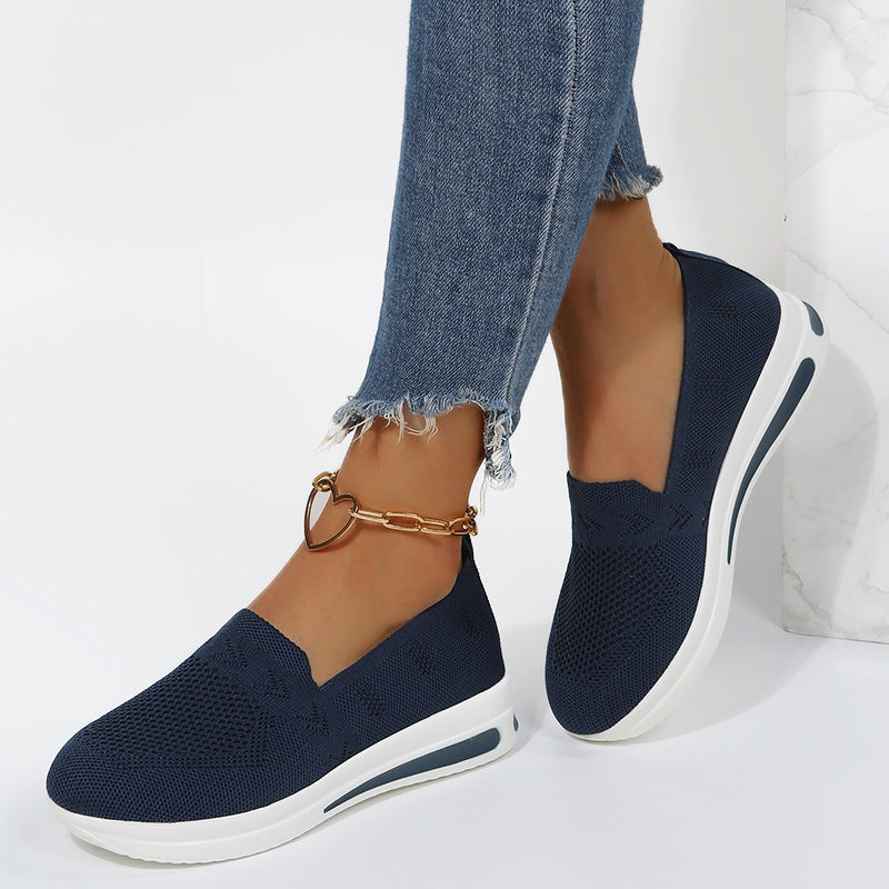 [W-Zapato] Bomba De Suela Blanda Zapatos Casuales Zapatos De Malla