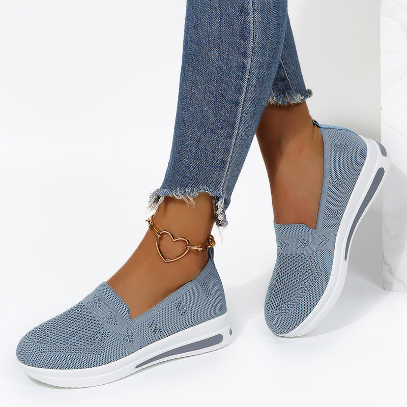 [W-Zapato] Bomba De Suela Blanda Zapatos Casuales Zapatos De Malla