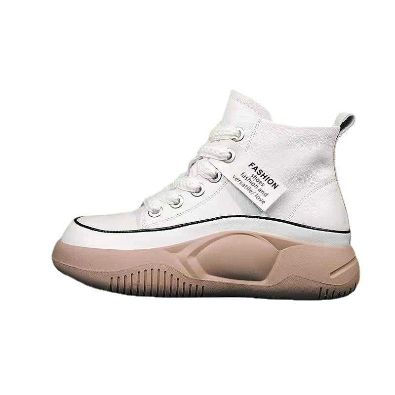[W-Zapato] 2022 Retro Fondo Blando Fondo Grueso Zapatos Altos Para Las Mujeres