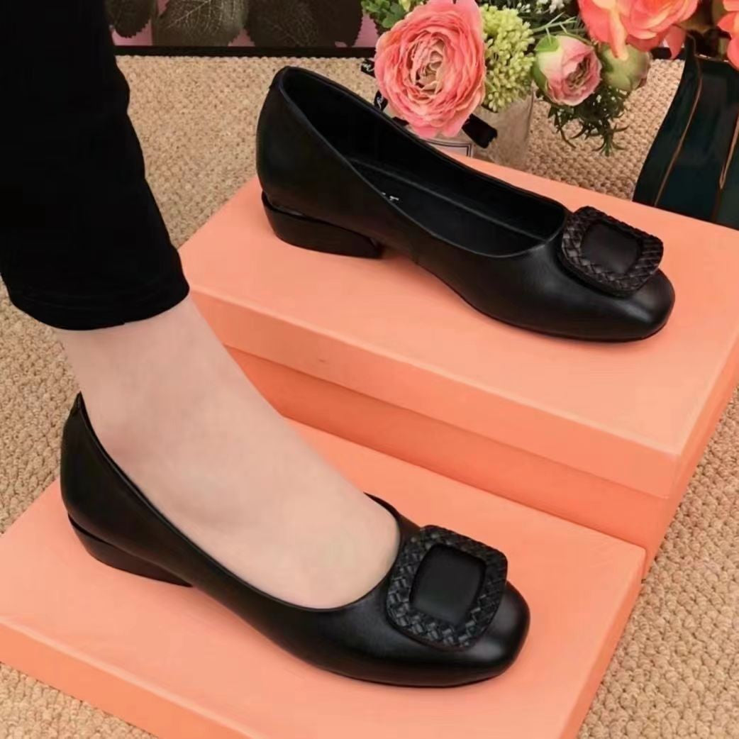 [W-Zapato] Zapatos Cómodos De Pura Piel De Vaca