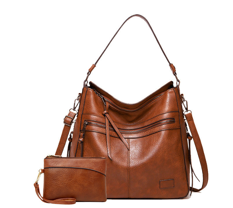 [W-Bolso] Bolso De Cuero Con Asa Desmontable Y Bandolera Bandolera