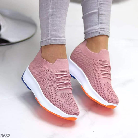 [W-Zapato]2022 Zapatos Voladores Casuales De Mujer Con Suela Gruesa