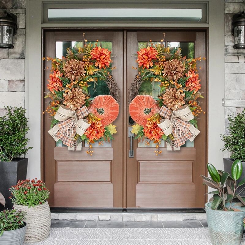 Guirnalda De Calabaza De Otoño: Decoración Rústica Para El Hogar De Vid