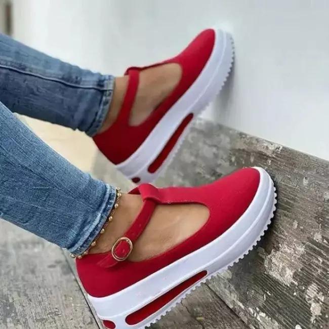 ¡nuevo Producto De Primavera! Zapatos Casuales De Plataforma Con Punta Redonda