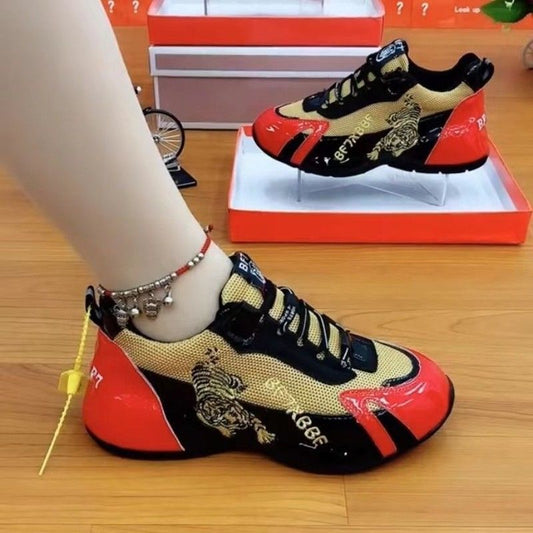 [W-Zapato] Zapatos De Ocio Ventilados Bordados Para Parejas