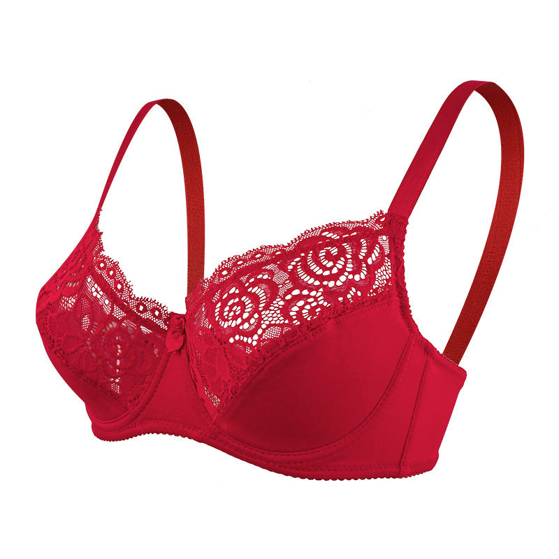 [W-Ropa Interior] Sujetador De Gran Tamaño Con Encaje Delgado