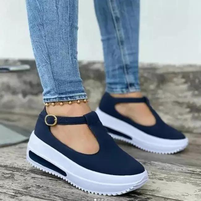 ¡nuevo Producto De Primavera! Zapatos Casuales De Plataforma Con Punta Redonda