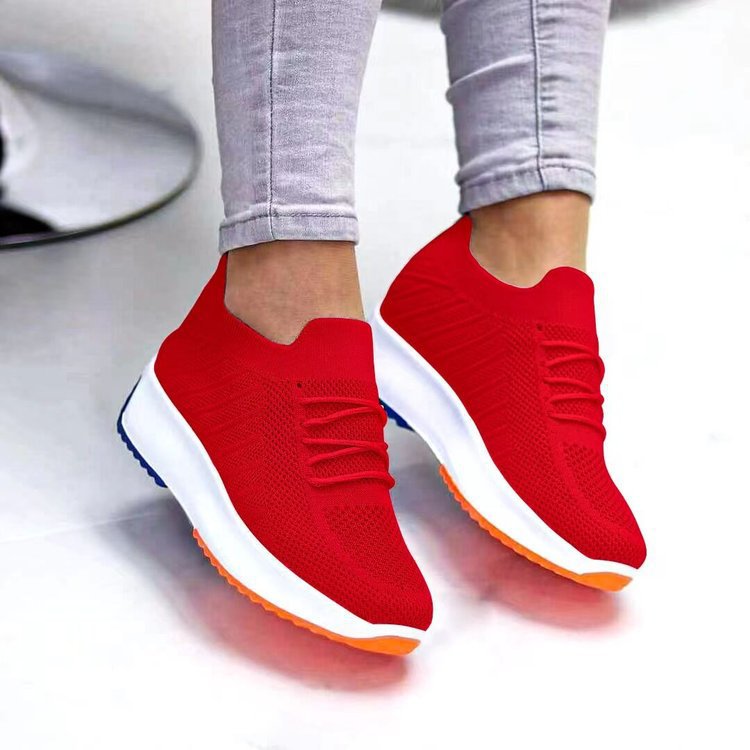 [W-Zapato]2022 Zapatos Voladores Casuales De Mujer Con Suela Gruesa