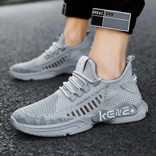 Zapatos Casuales Para Hombres Zapatos Deportivos Zapatos Para Correr Transpirables Tejidos Con Mosca
