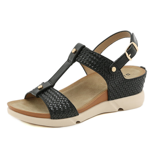 Zapato Romano Tejido Antideslizante Con Cuña