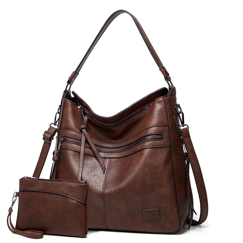 [W-Bolso] Bolso De Cuero Con Asa Desmontable Y Bandolera Bandolera
