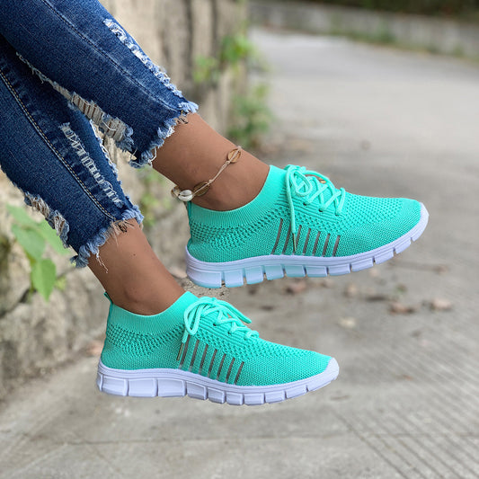 [W-Zapato] Zapatillas Deportivas Informales Con Cordones De Malla Flyknit Everyday