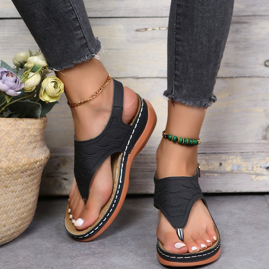 [W-Zapato] Sandalias De Tiras Estilo Romano Para Mujer