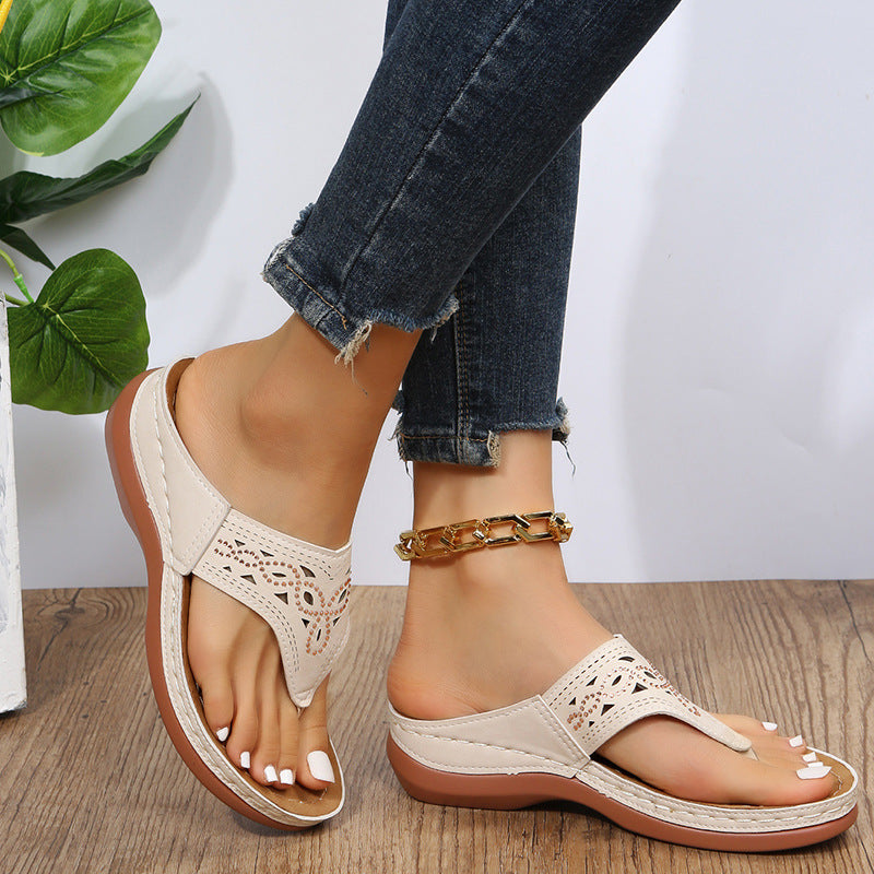 [W-Zapato] 2022 Sandalias Nuevas Sandalias Con Tiras De Plataforma Con Diamantes De Imitación Huecos