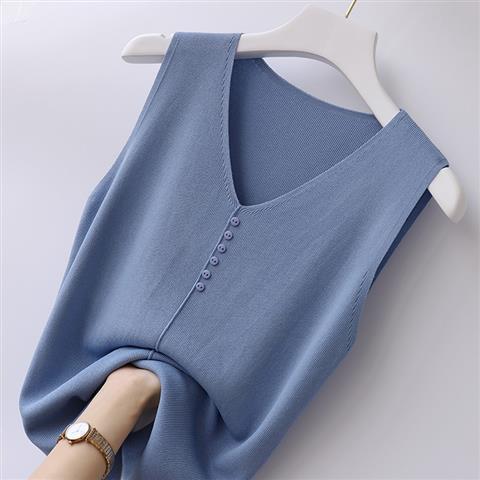 [W-Ropa] Camisola De Punto De Seda Helada