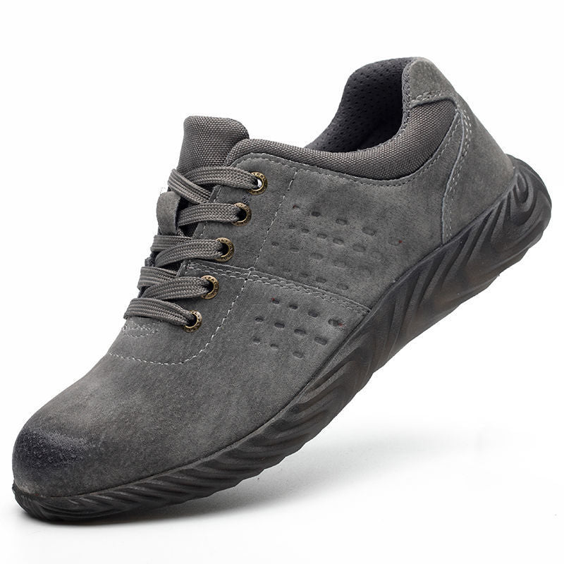 [M-Zapato] Zapato De Seguridad Casual De Cuero Con Punta De Acero - Zapato De Trabajo Transpirable Y Duradero Con Punta De Acero A Prueba De Pinchazos
