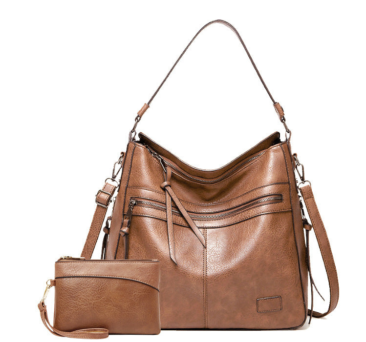 [W-Bolso] Bolso De Cuero Con Asa Desmontable Y Bandolera Bandolera
