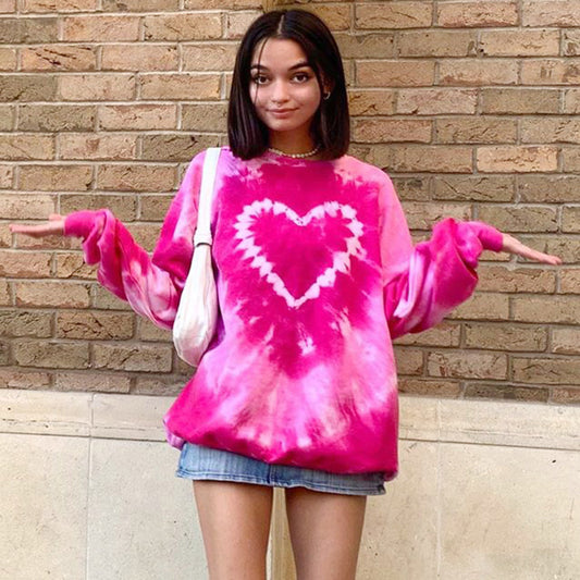 Suéter Holgado De Manga Larga Con Efecto Tie-dye