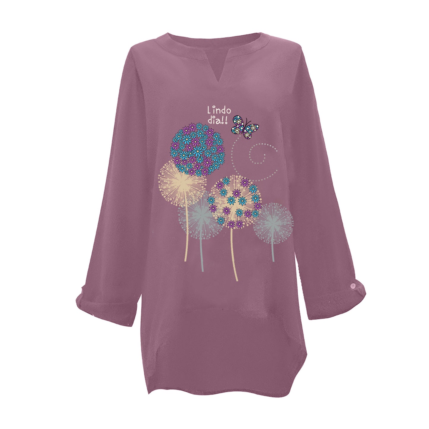 [W-Ropa] 2022 Primavera Casual Urban Casual Mujer Algodón Cuello En V Camisa De Talla Grande