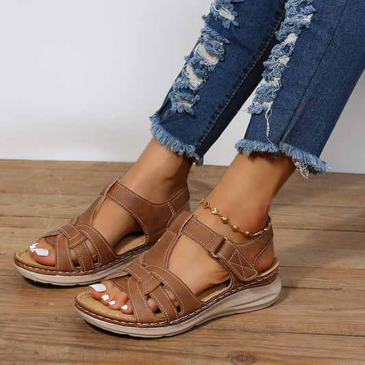 [W-Zapato] Sandalias De Mujer Retro De Verano 2022, Suela Blanda Ligera