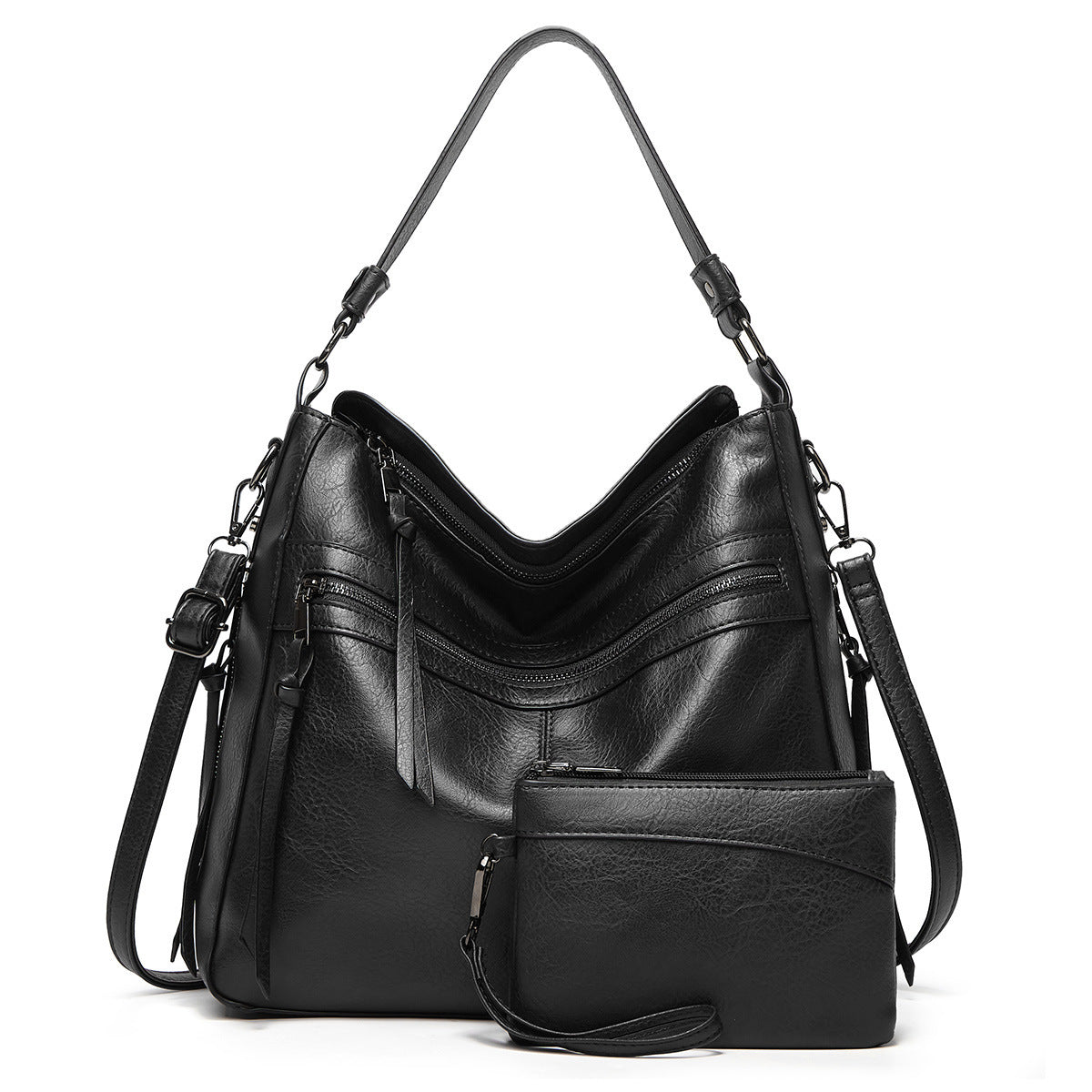 [W-Bolso] Bolso De Cuero Con Asa Desmontable Y Bandolera Bandolera