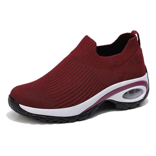 [W-Zapato] Zapatos De Mujer Acolchados De Aire Sacudiendo Zapatos De Calcetines De Suela Gruesa