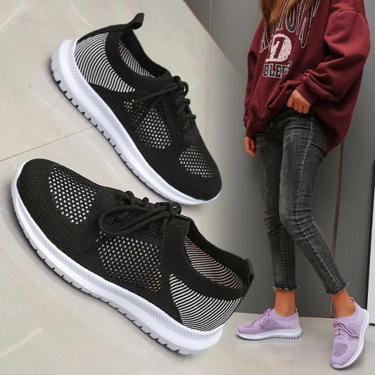 Primavera Otoño Zapatos Casuales Para Mujer Zapatillas De Ballet De Tenis De Malla De Aire Transpirables Planas Para Mujer